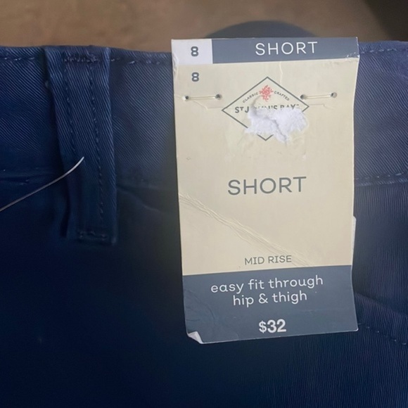 Saint John’s Bay short navy mid rise tummy control, pockets, stretch bottom 8 - Picture 3 of 10